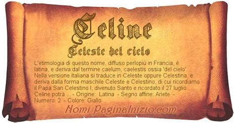 significato nome celine